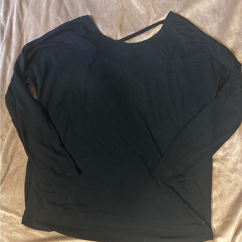 Xersion Black Long Sleeve Women's Top
